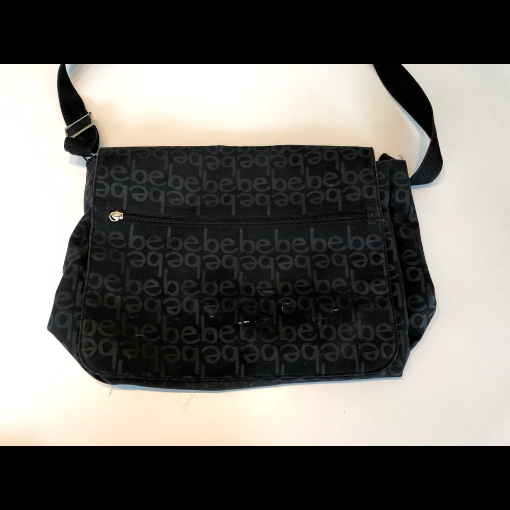 Bebe Large Messenger Computer Briefcase Bag